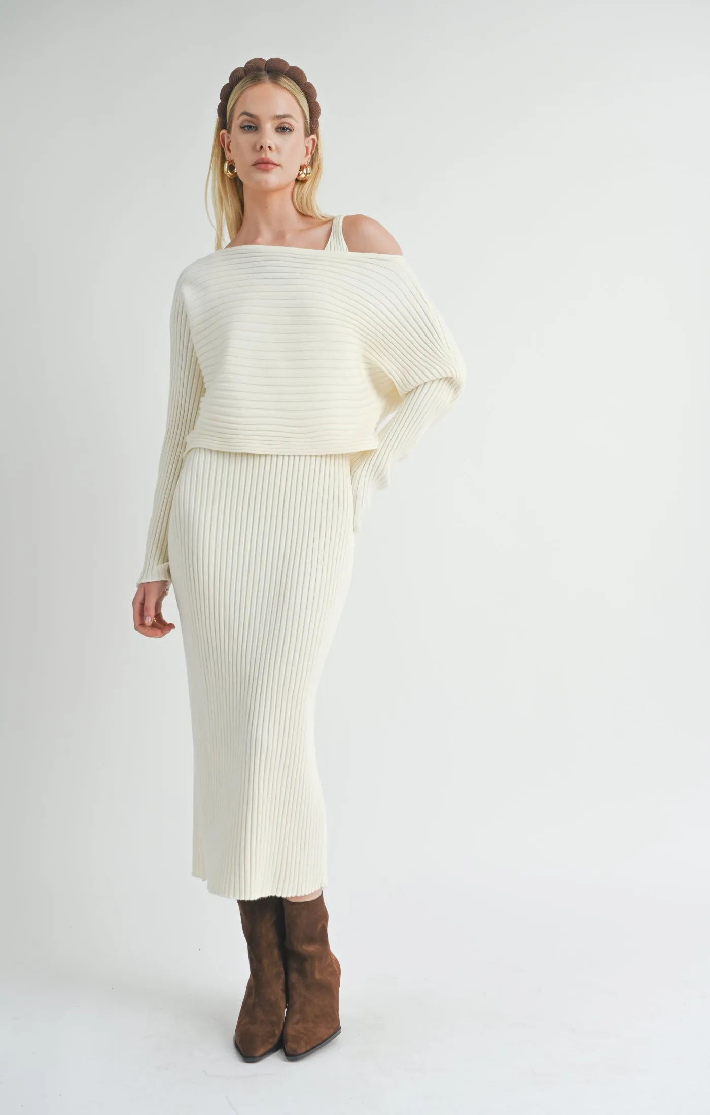 Gabi Ribbed Knit Dress