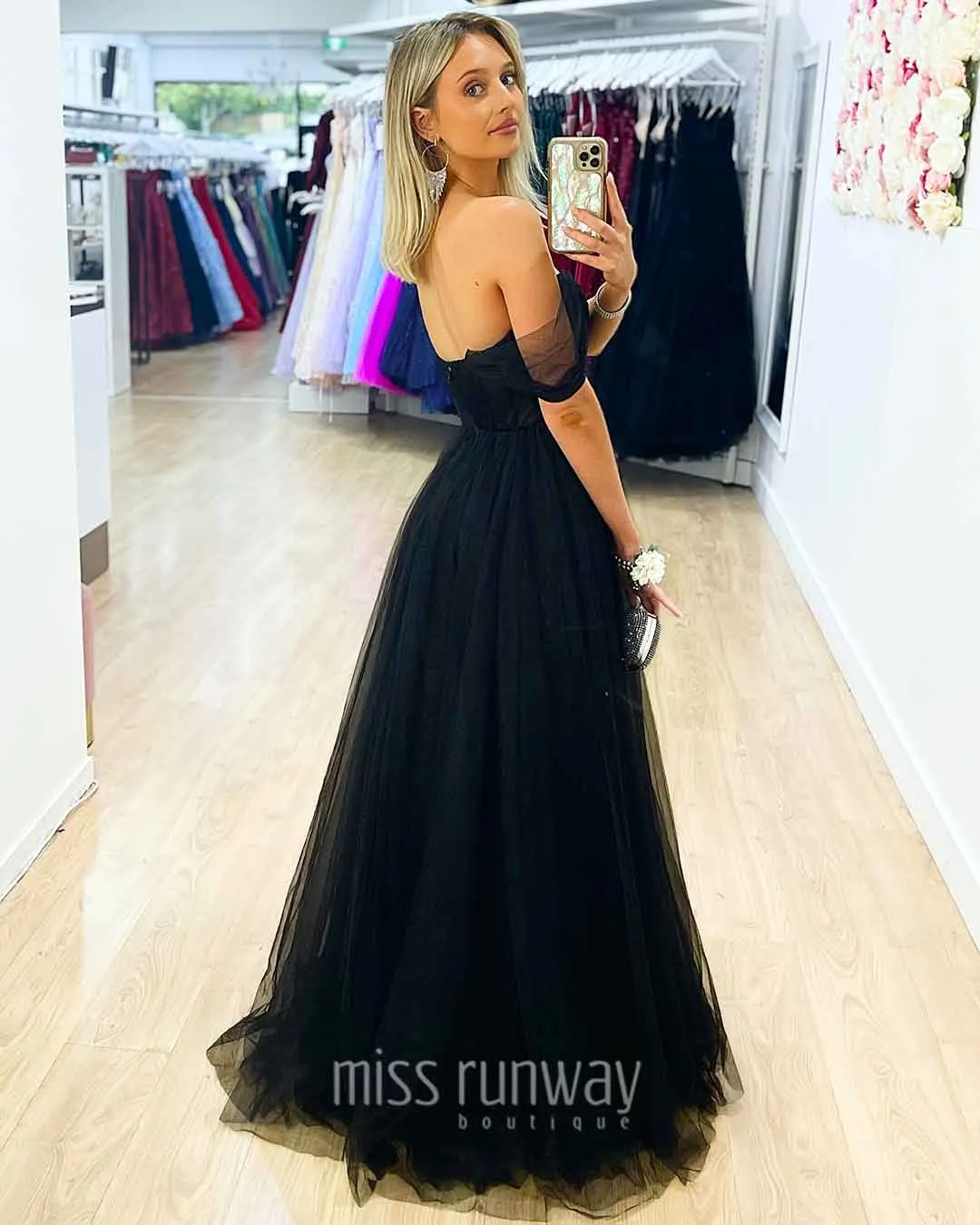 Genevieve Tulle Gown - Black