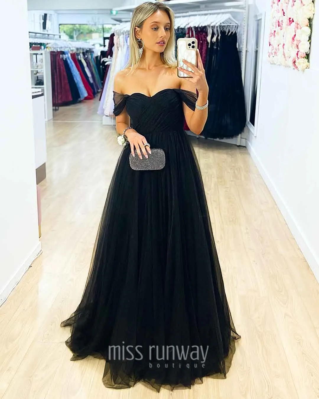 Genevieve Tulle Gown - Black