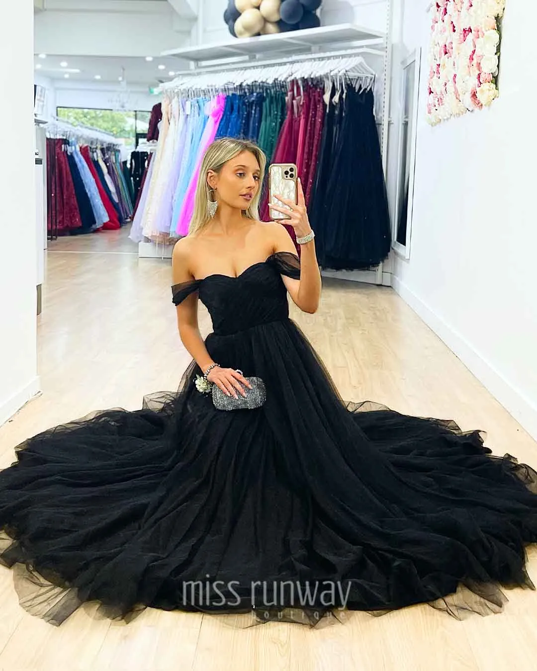 Genevieve Tulle Gown - Black