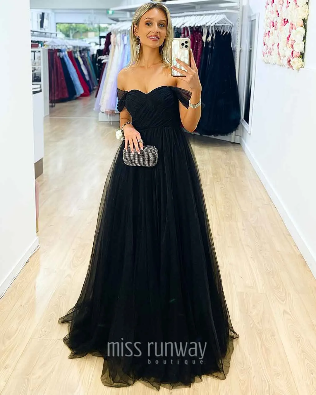 Genevieve Tulle Gown - Black