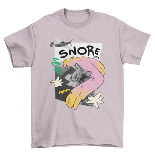 Giant Colorful Teddy Bear Snore T-Shirt