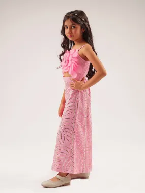 Girls Bollywood Tadka Pink Jumpsuit For Girls - Lil Drama