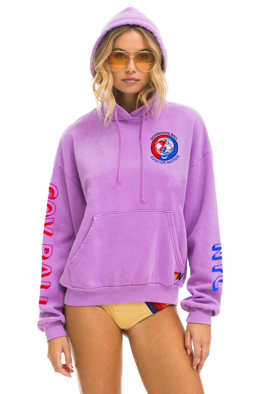 GOV BALL 2024 PULLOVER HOODIE RELAXED - NEON PURPLE