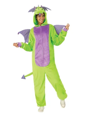 Green Dragon Furry Adult Onesie Costume - Buy Online Only