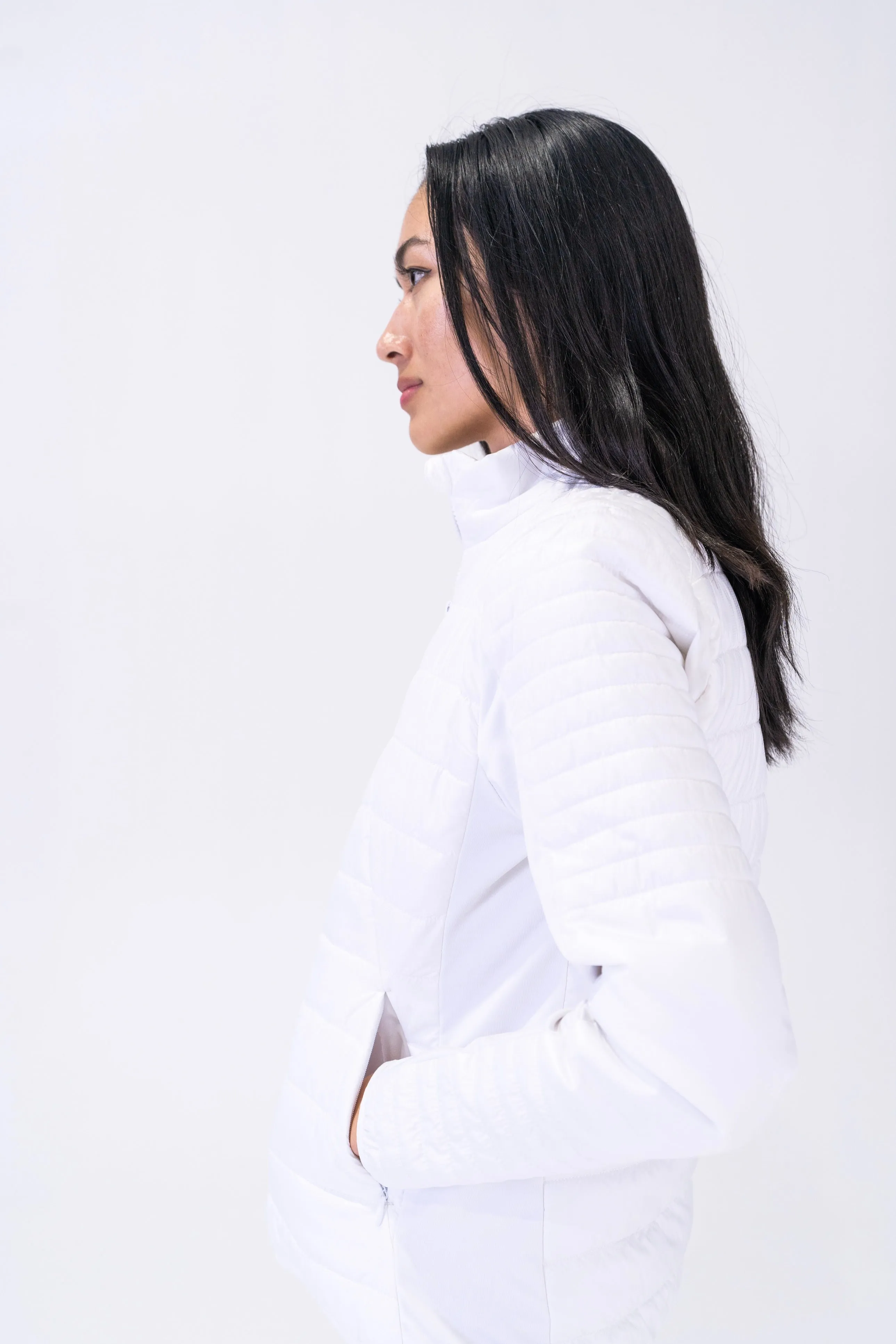 Halley Quilted Jacket - WHITE