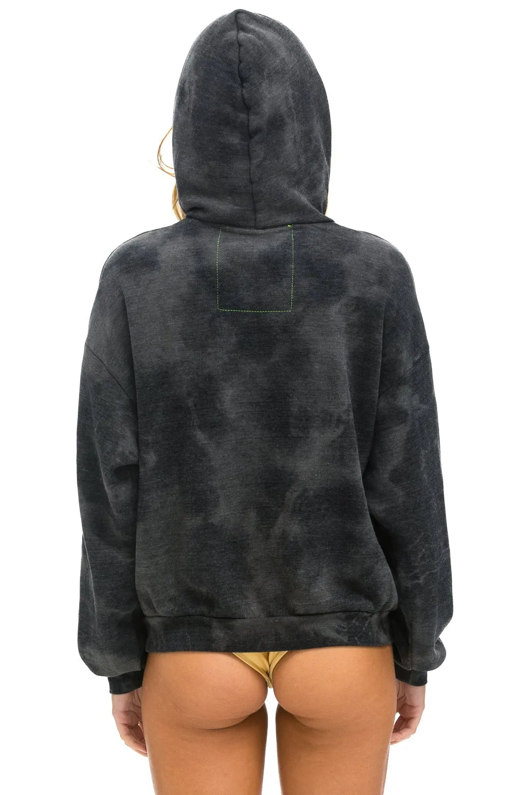 HAND DYED PULLOVER HOODIE RELAXED - TIE DYE VINTAGE CHARCOAL