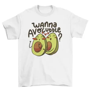 Happy avocado cartoon food t-shirt