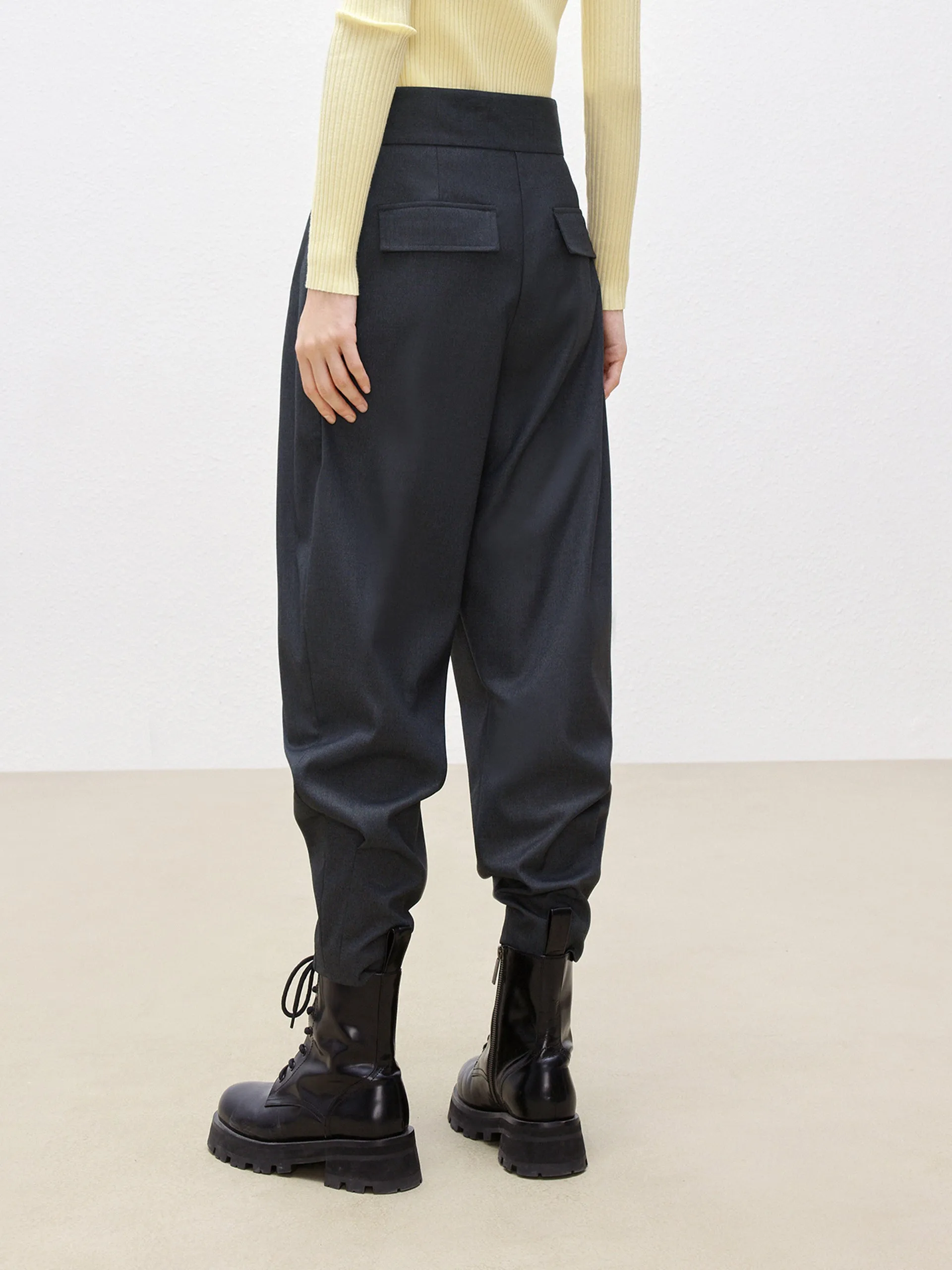 High Waist Tapered Trousers