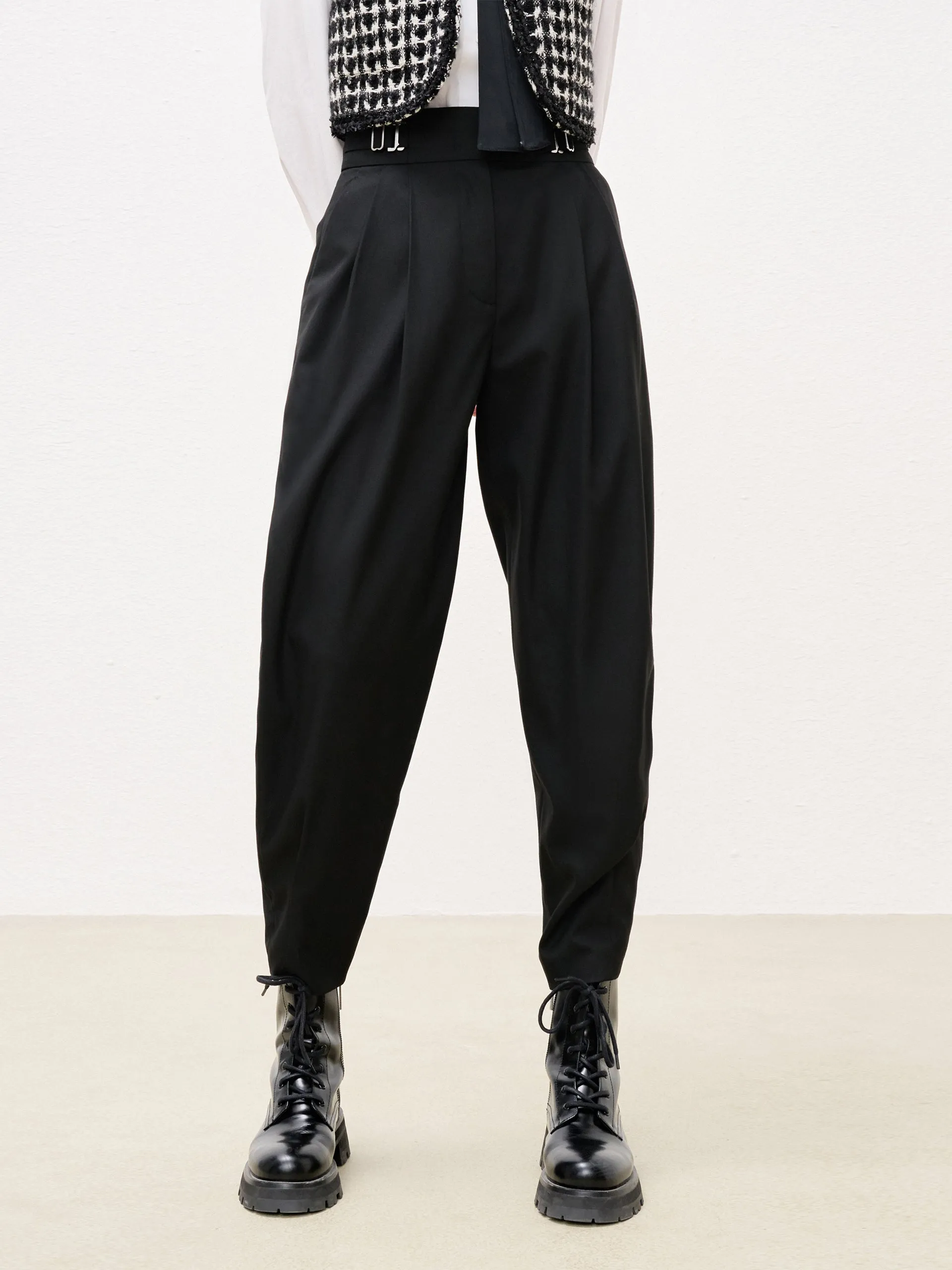 High Waist Tapered Trousers