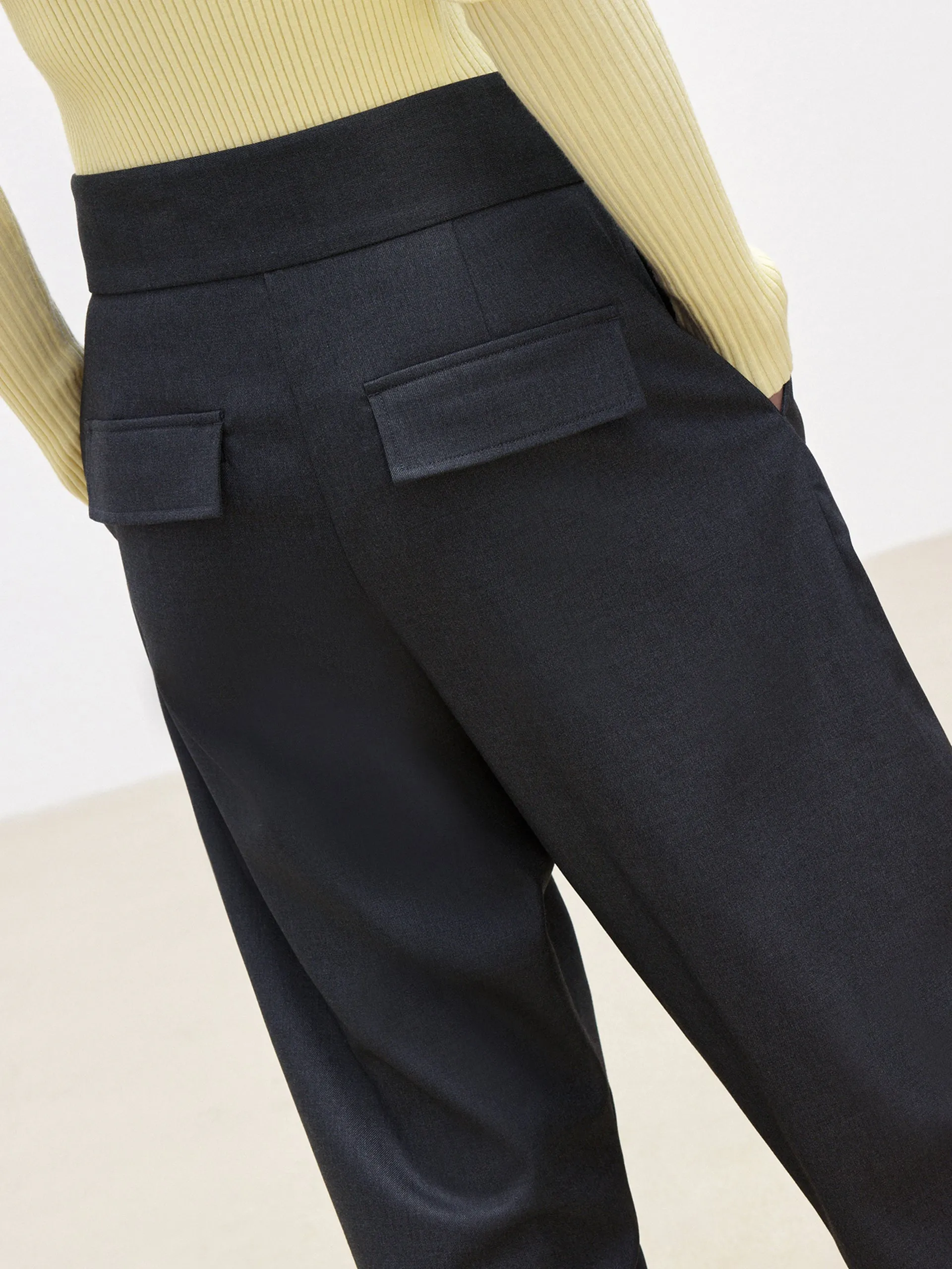 High Waist Tapered Trousers