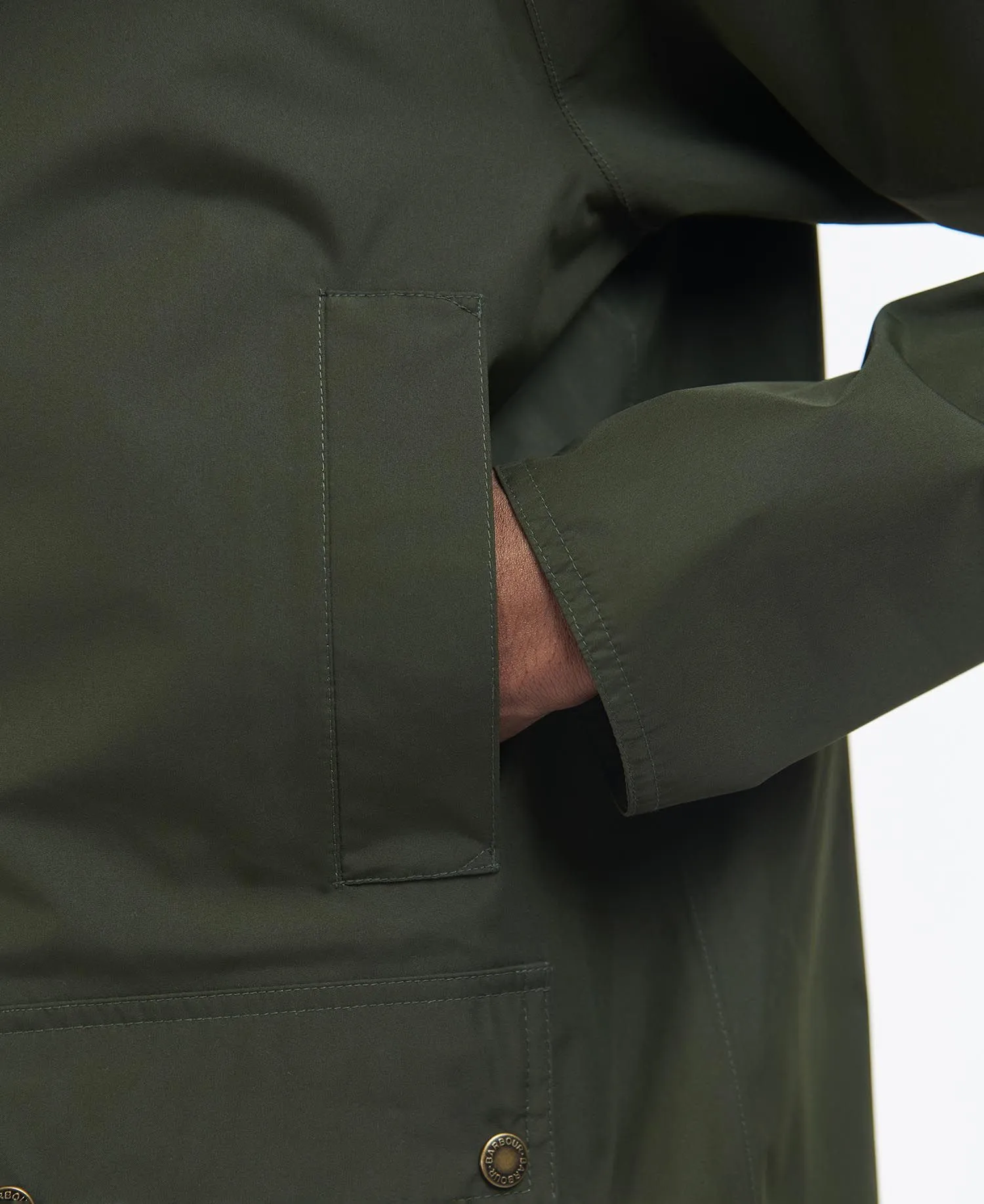 Hooded Domus Waterproof Jacket - Sage/Classic