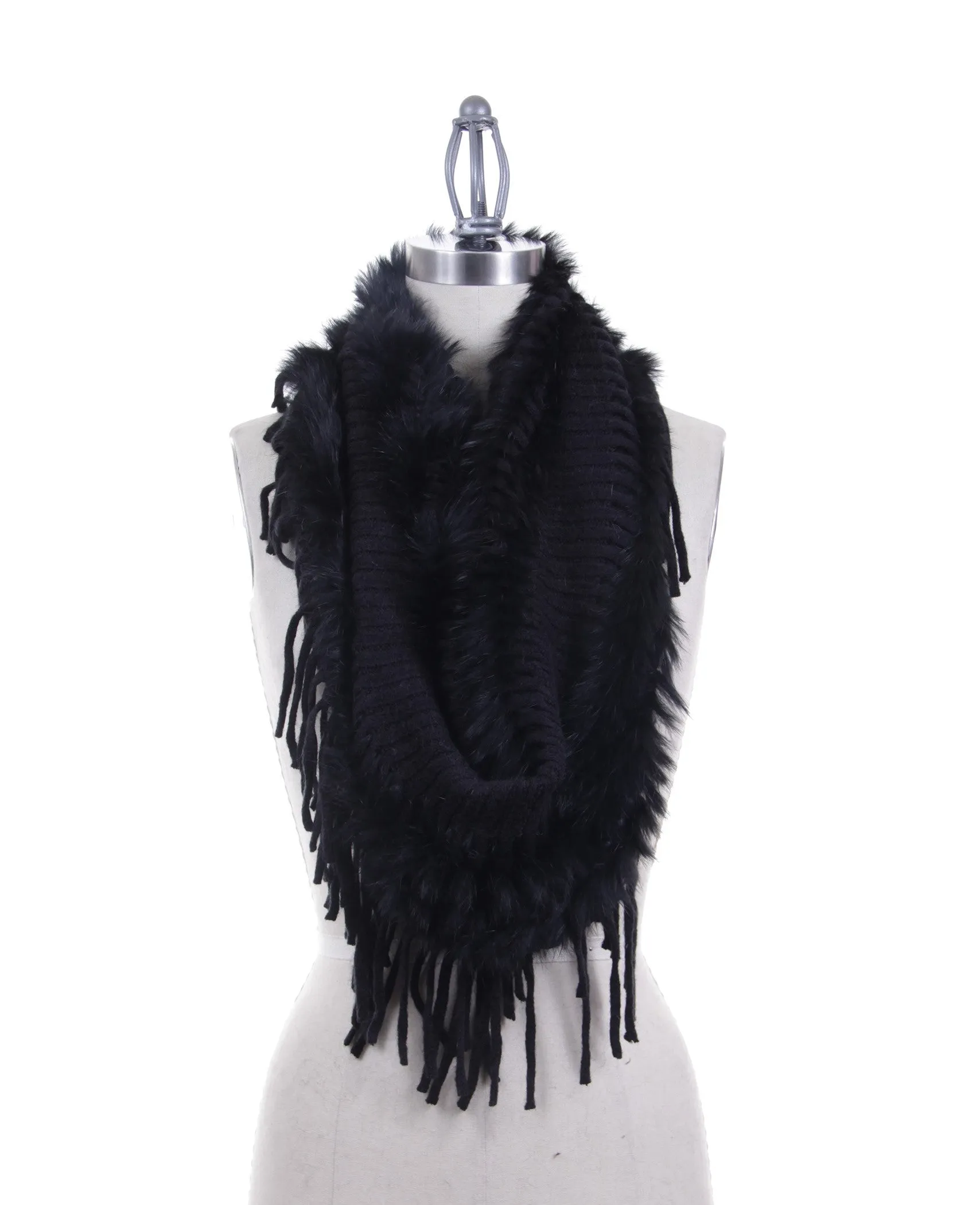 Infinity Rabbit Fur Scarf