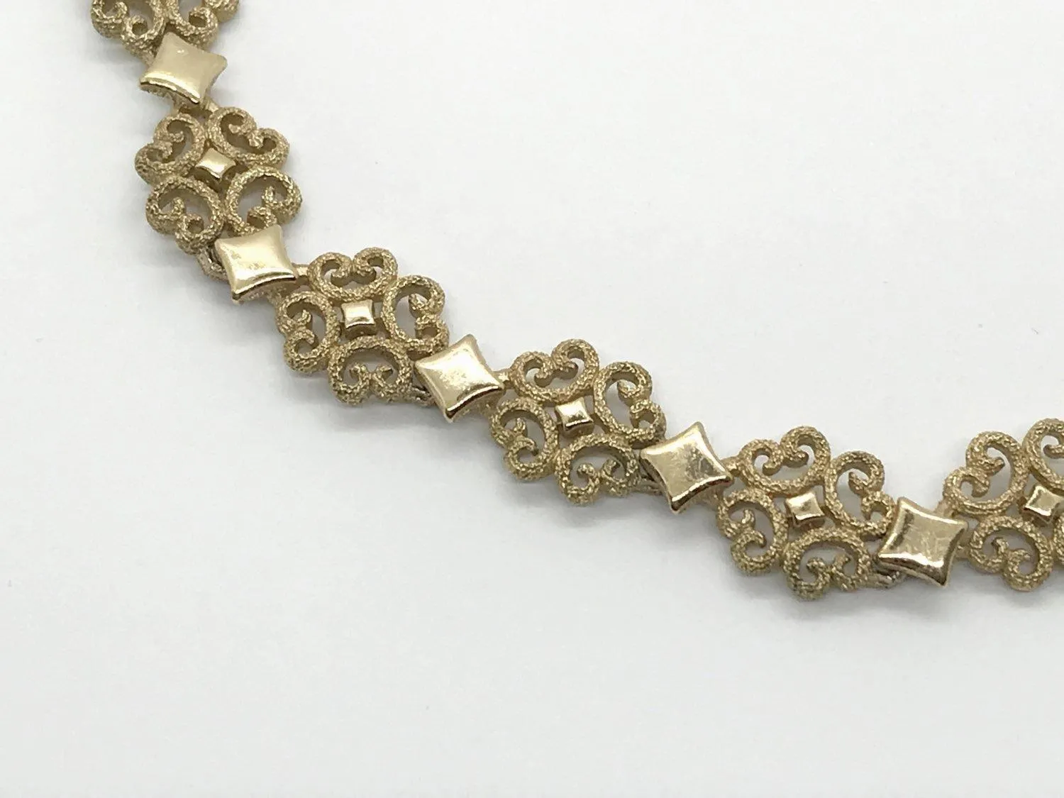 Intricate Vintage Gold Tone Necklace Choker by Avon