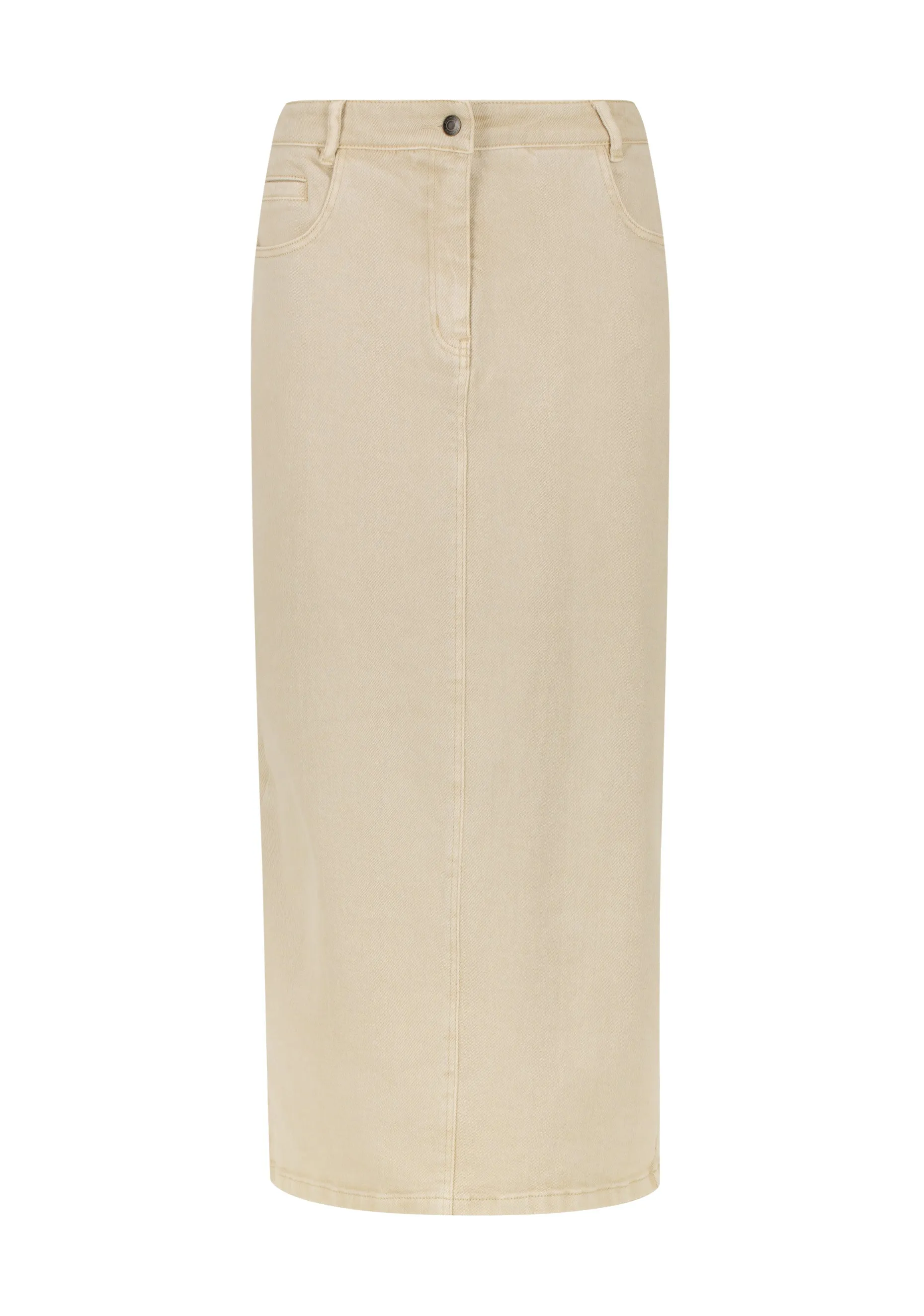 Jagger Denim Skirt_Sand