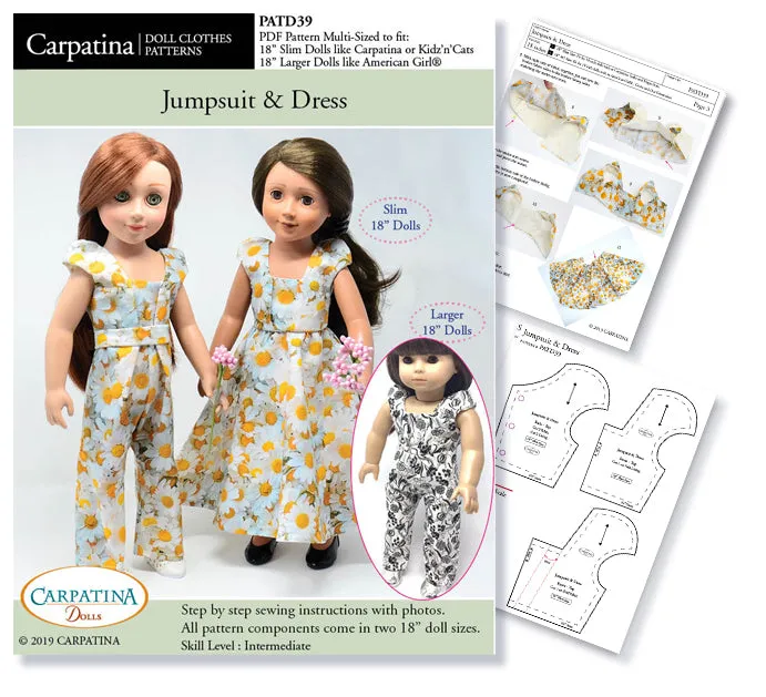 Jumpsuit and Dress - Multi-Sized Pattern PDF or Print