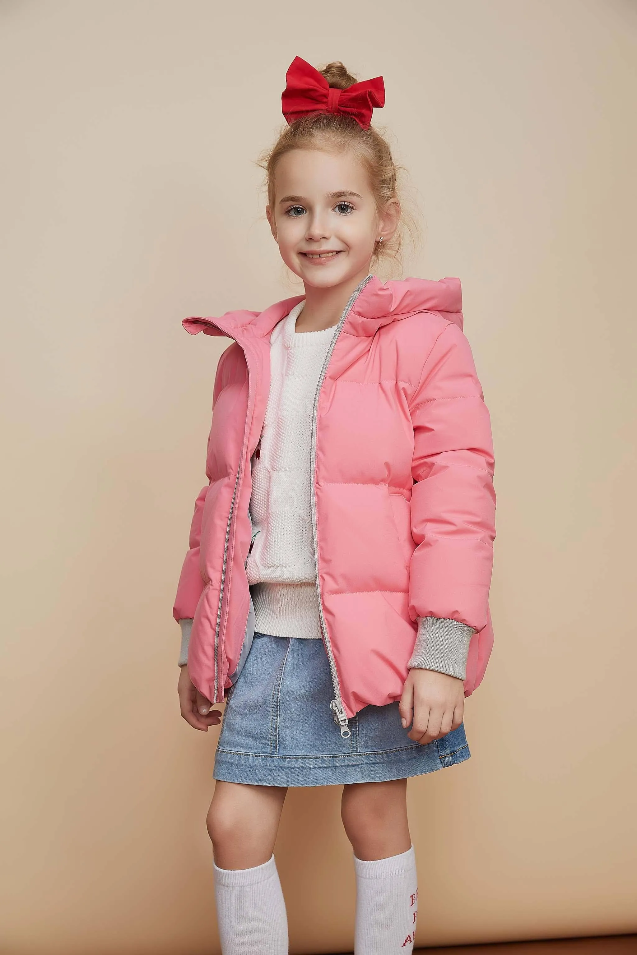 Kids' Quilted Bomber Down Jacket