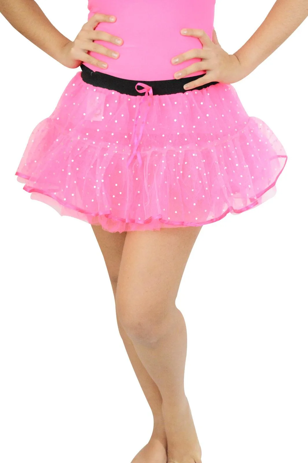 Ladies Girls Pink Sequin Tutu Skirt Elasticated Waistband Hen Night Party Fancy Dress