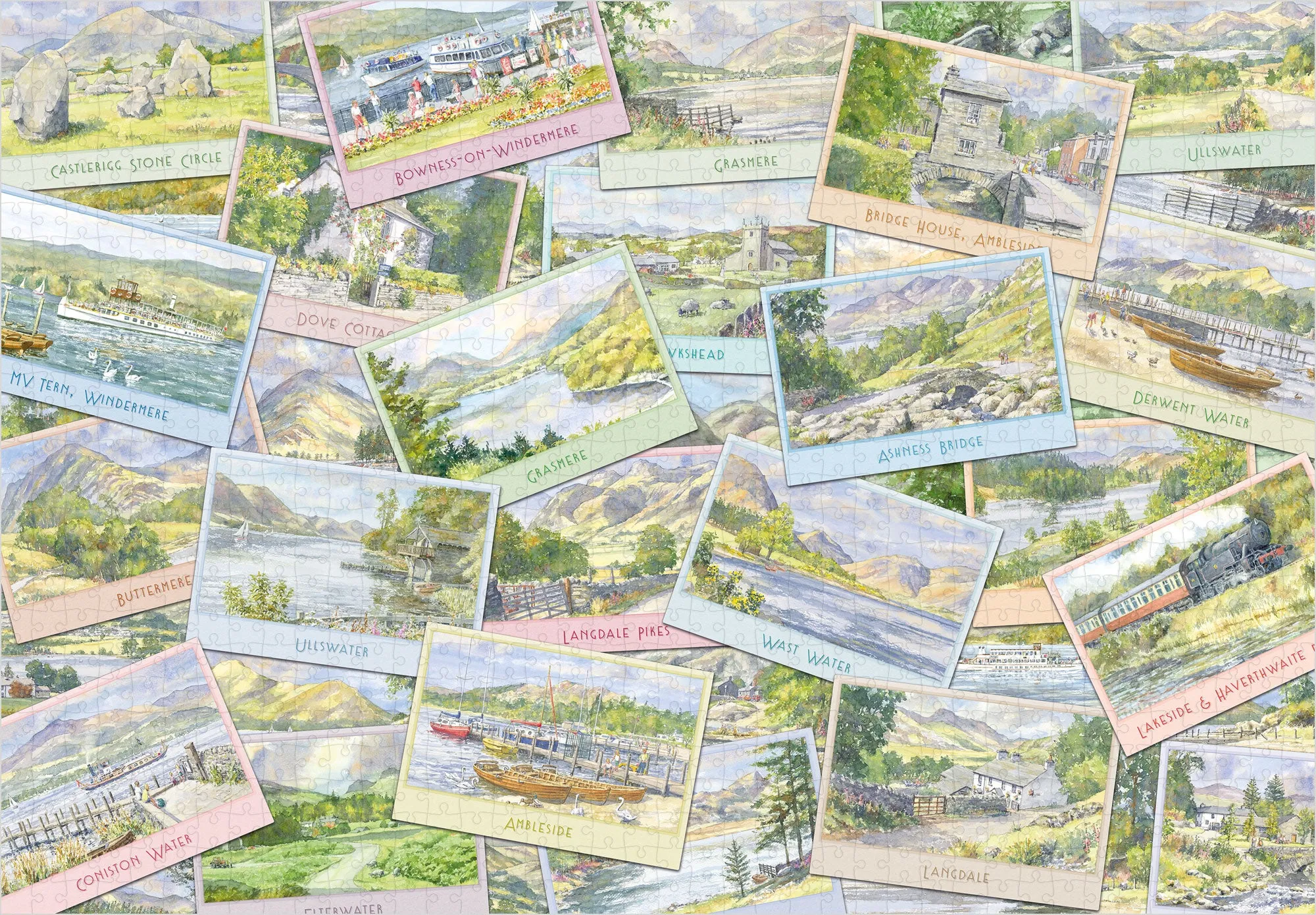 Lake District Watercolours 1,000 Piece Deluxe Jigsaw