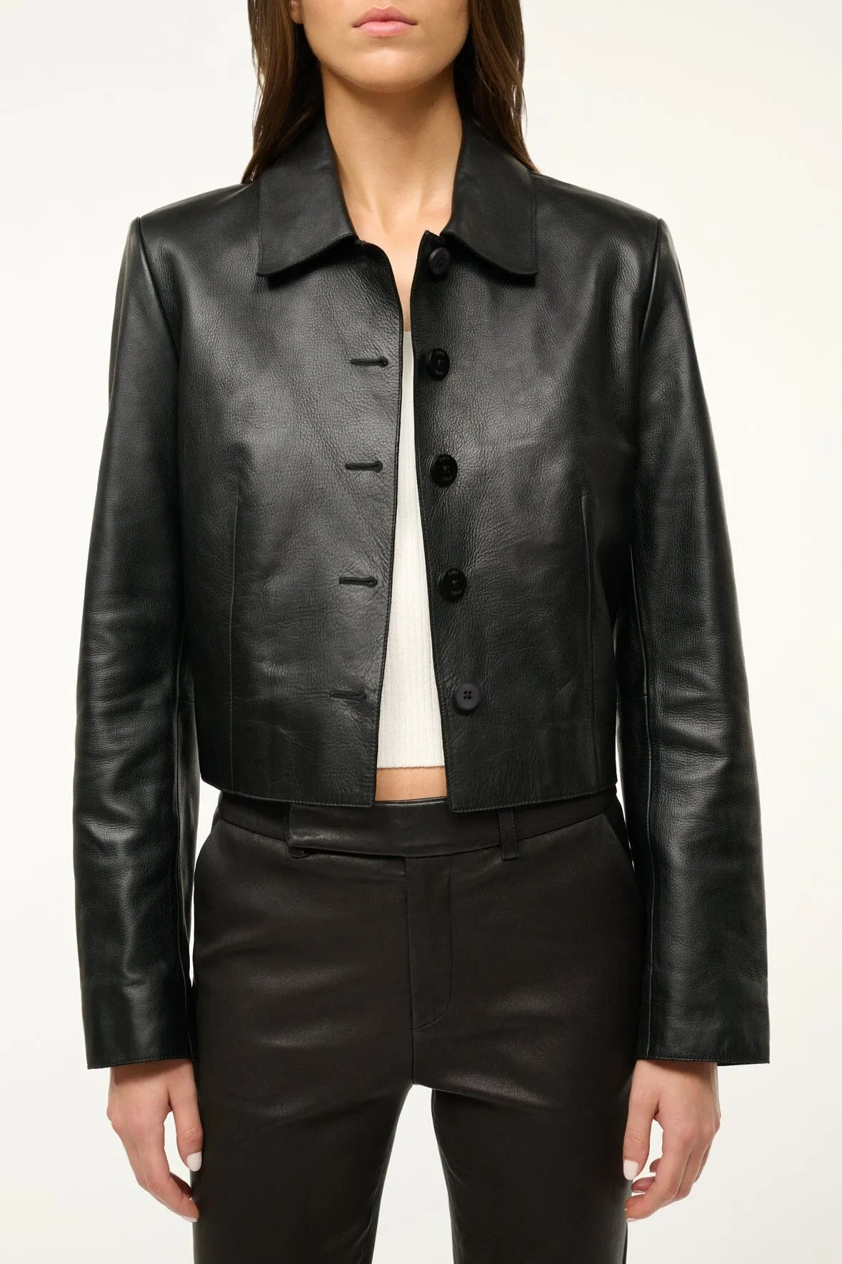 LEATHER MARINO JACKET | BLACK