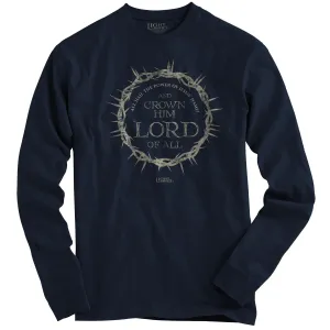 Light Source Mens Long Sleeve T-Shirt Crown Him Lord