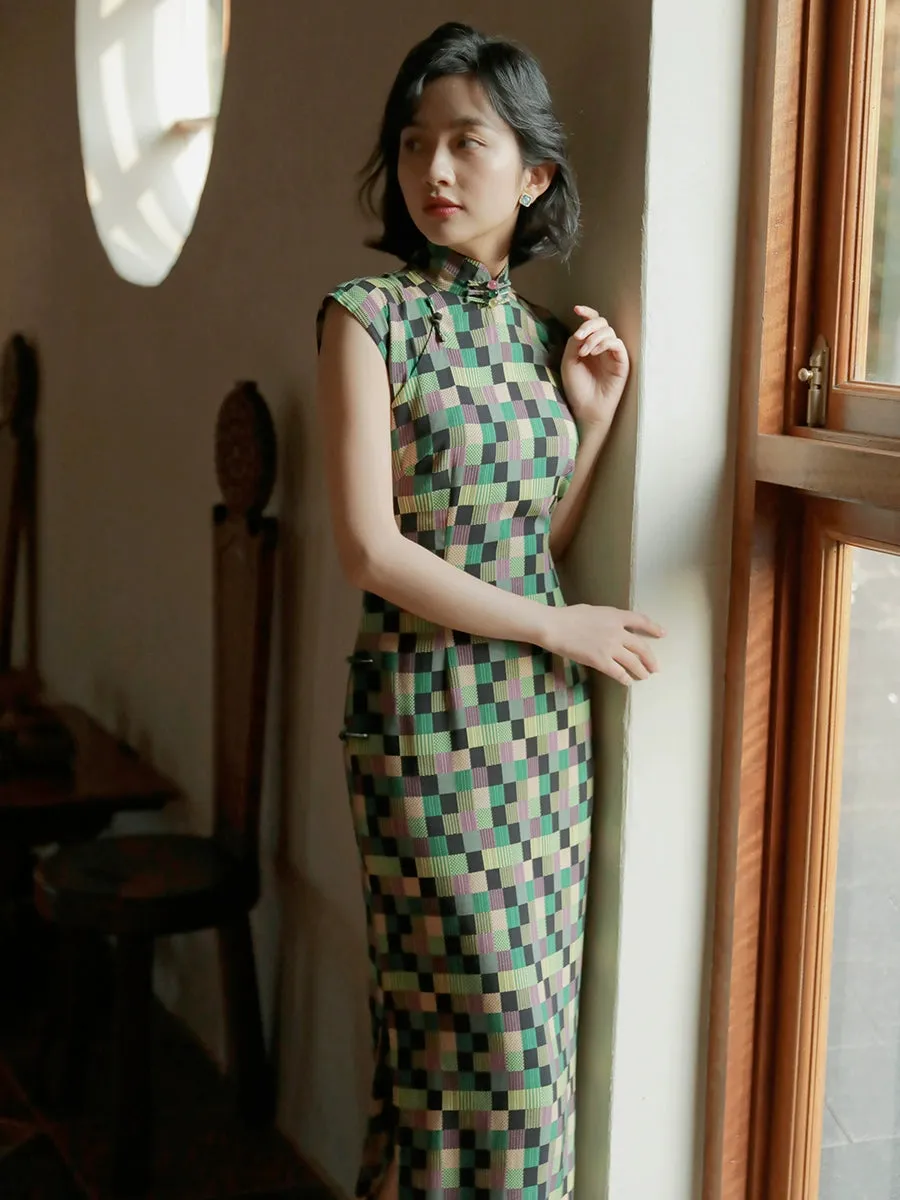 Liuli 琉璃 Retro Late 1930s Cap Sleeve Summer Qipao