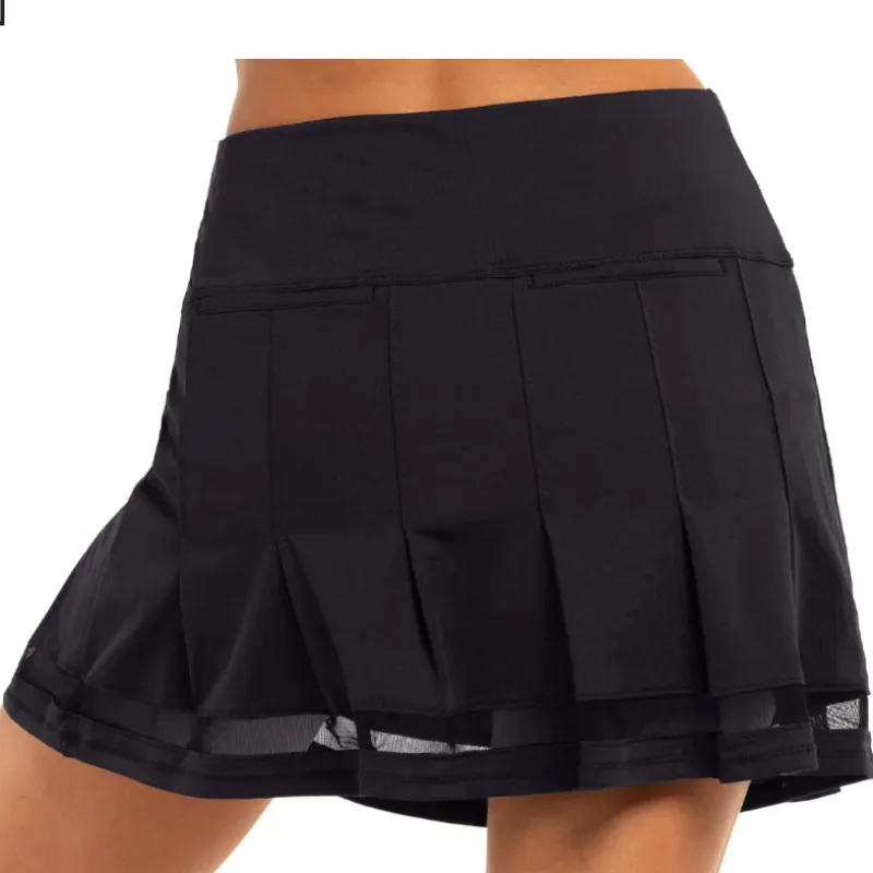 Lucky In Love VIntage Pleated Skort (15") - Black