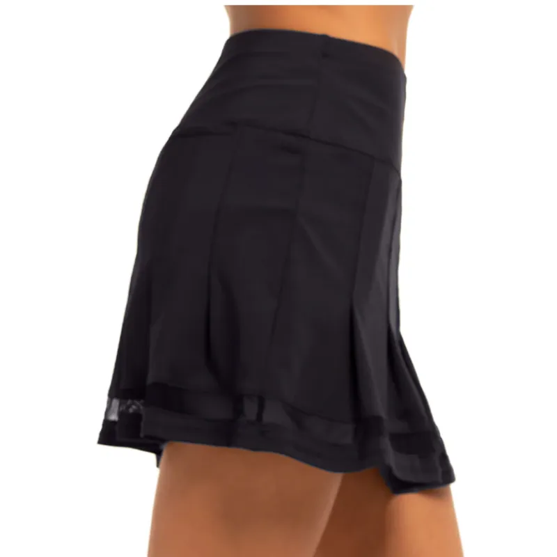 Lucky In Love VIntage Pleated Skort (15") - Navy