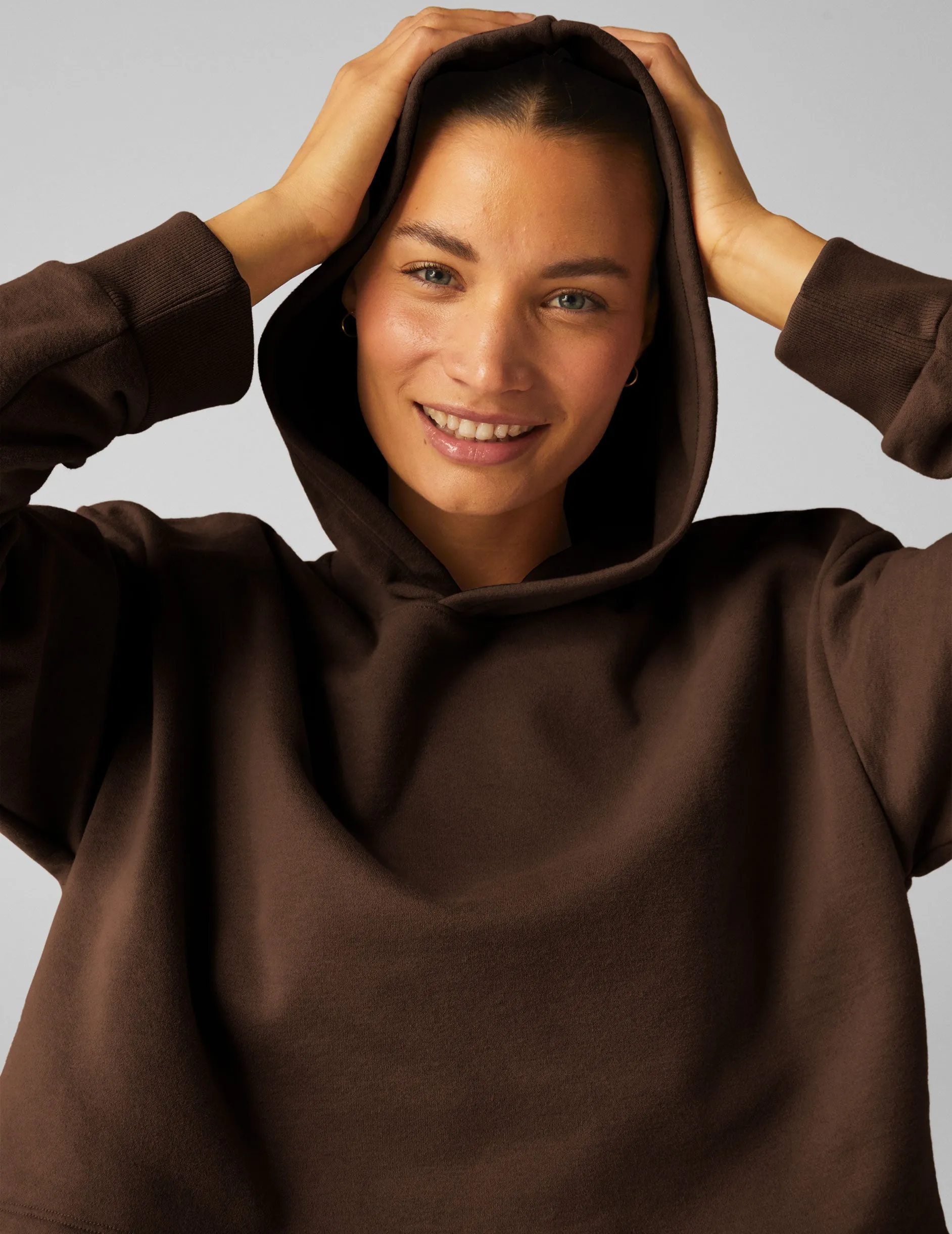 LuxeFleece Happiness Cropped Hoodie