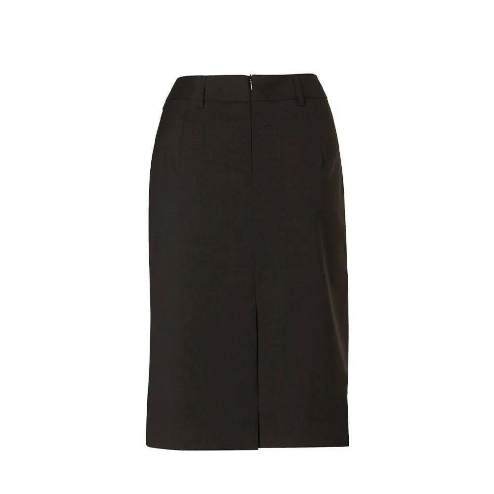 M9470 Women's Wool Blend Stretch Mid Length Lined Pencil Skirt