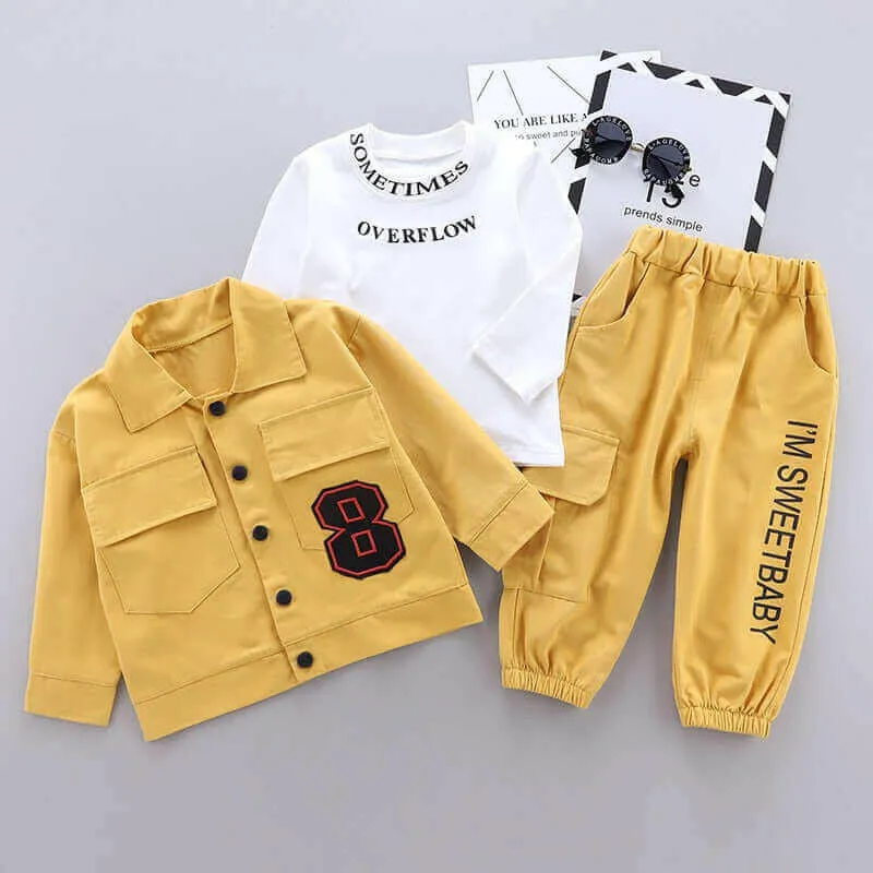 Menoea Baby Boy Clothing set Autumn fashion Cotton Hooded Tops Pants