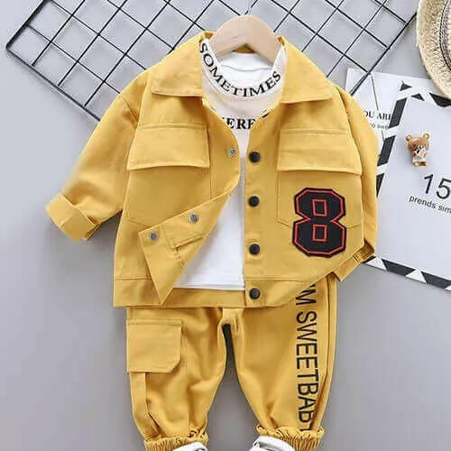 Menoea Baby Boy Clothing set Autumn fashion Cotton Hooded Tops Pants