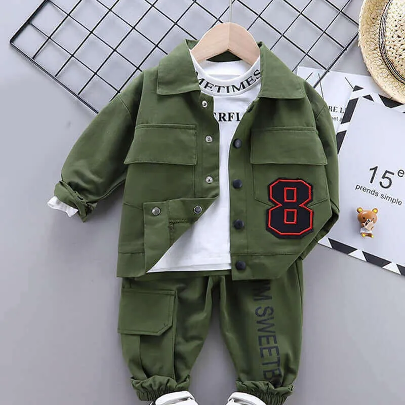 Menoea Baby Boy Clothing set Autumn fashion Cotton Hooded Tops Pants