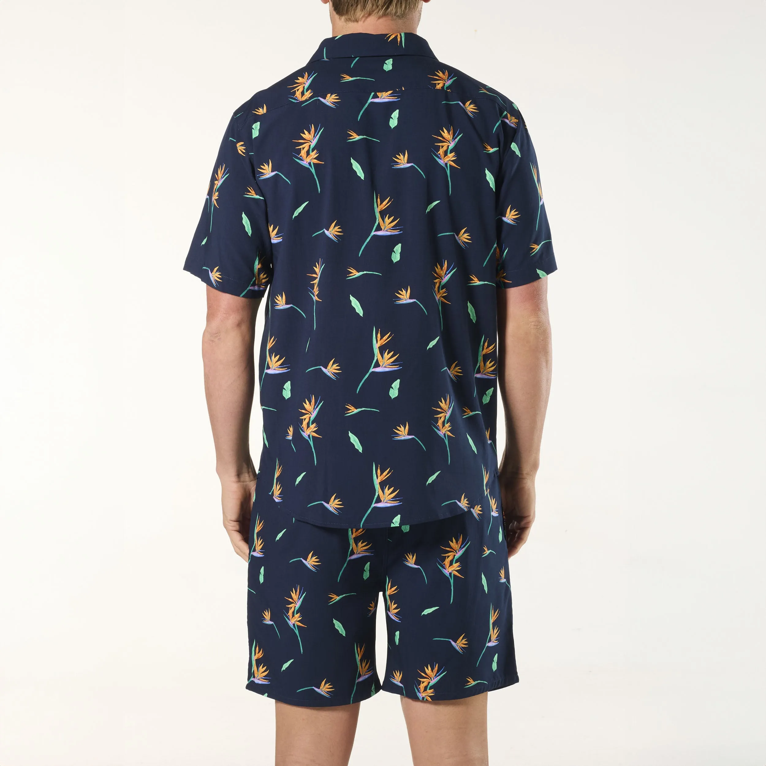 Men's Paradise City Bamboo Pyjama Set - Navy