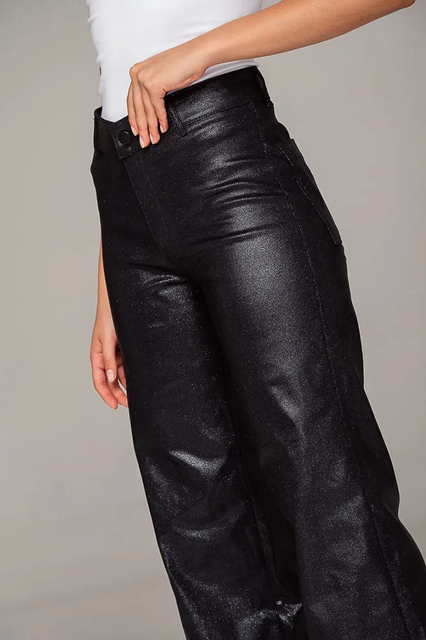 Metallic Trousers - Black