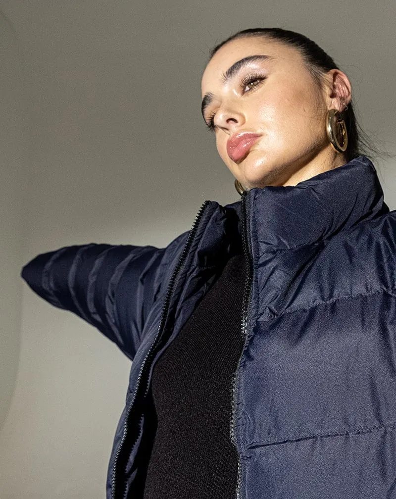 Midline Puffer Jacket - Navy