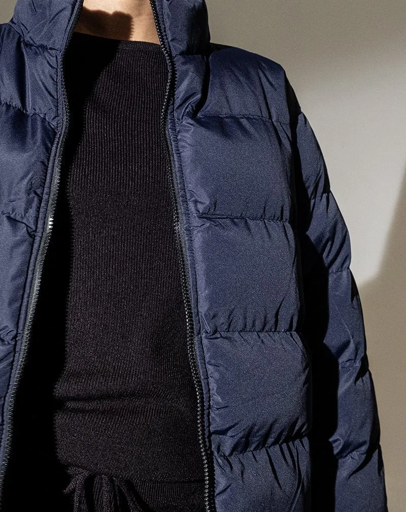 Midline Puffer Jacket - Navy