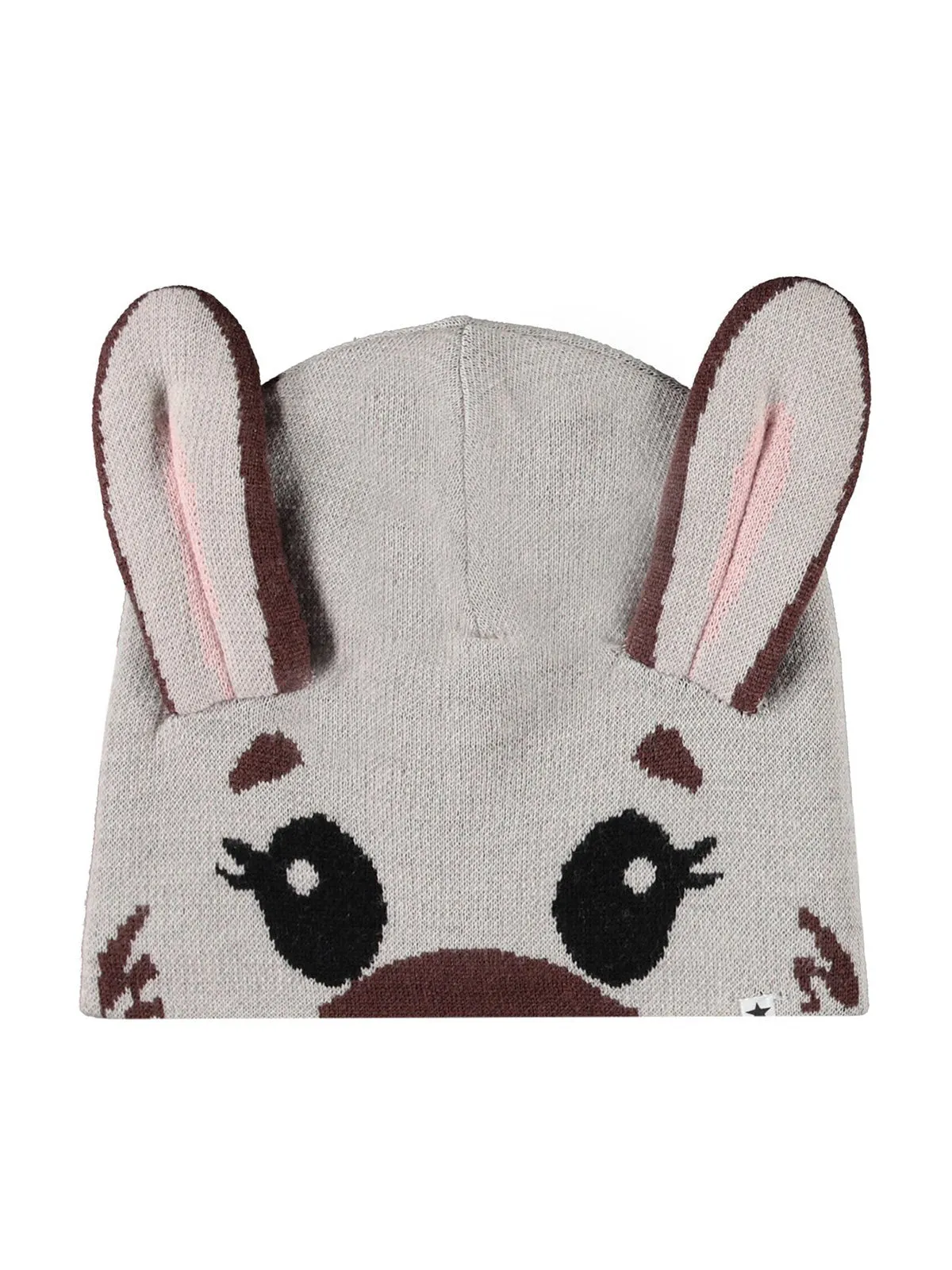 Molo Kid's Kleo beanie set Rabbit-Crystal Grey