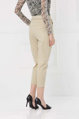 Next Womens Neutral Envelope Waist Trousers