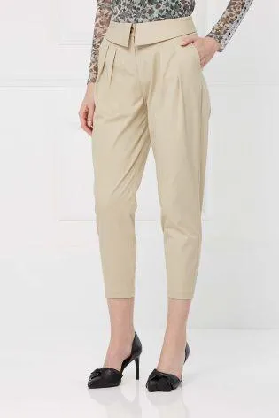 Next Womens Neutral Envelope Waist Trousers