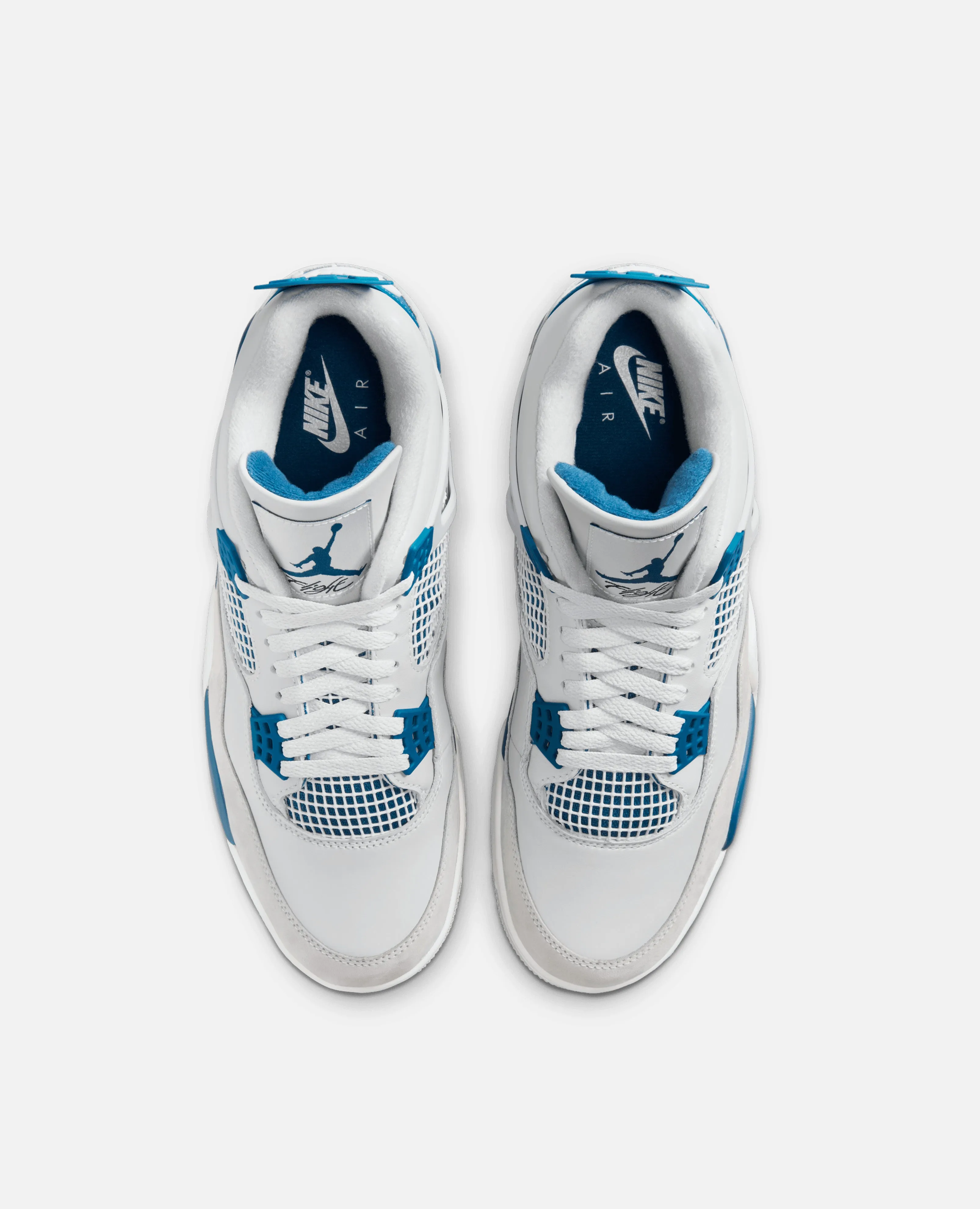 Nike Air Jordan 4 Retro (Off White/Military Blue-Neutral Grey)