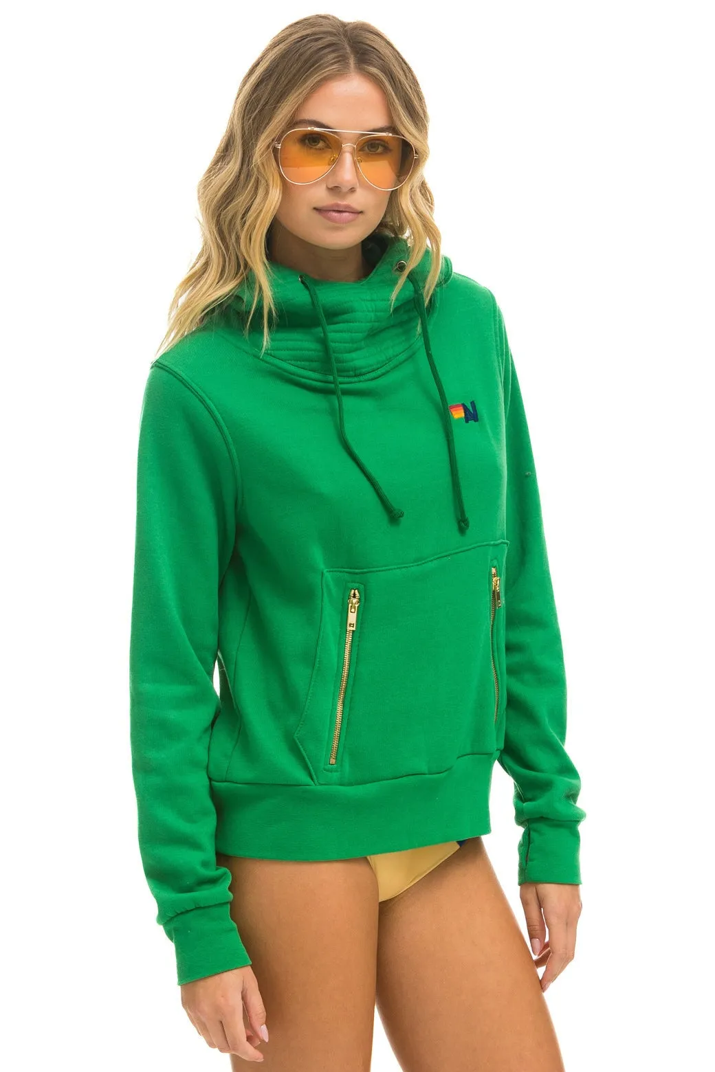 NINJA PULLOVER HOODIE - KELLY GREEN