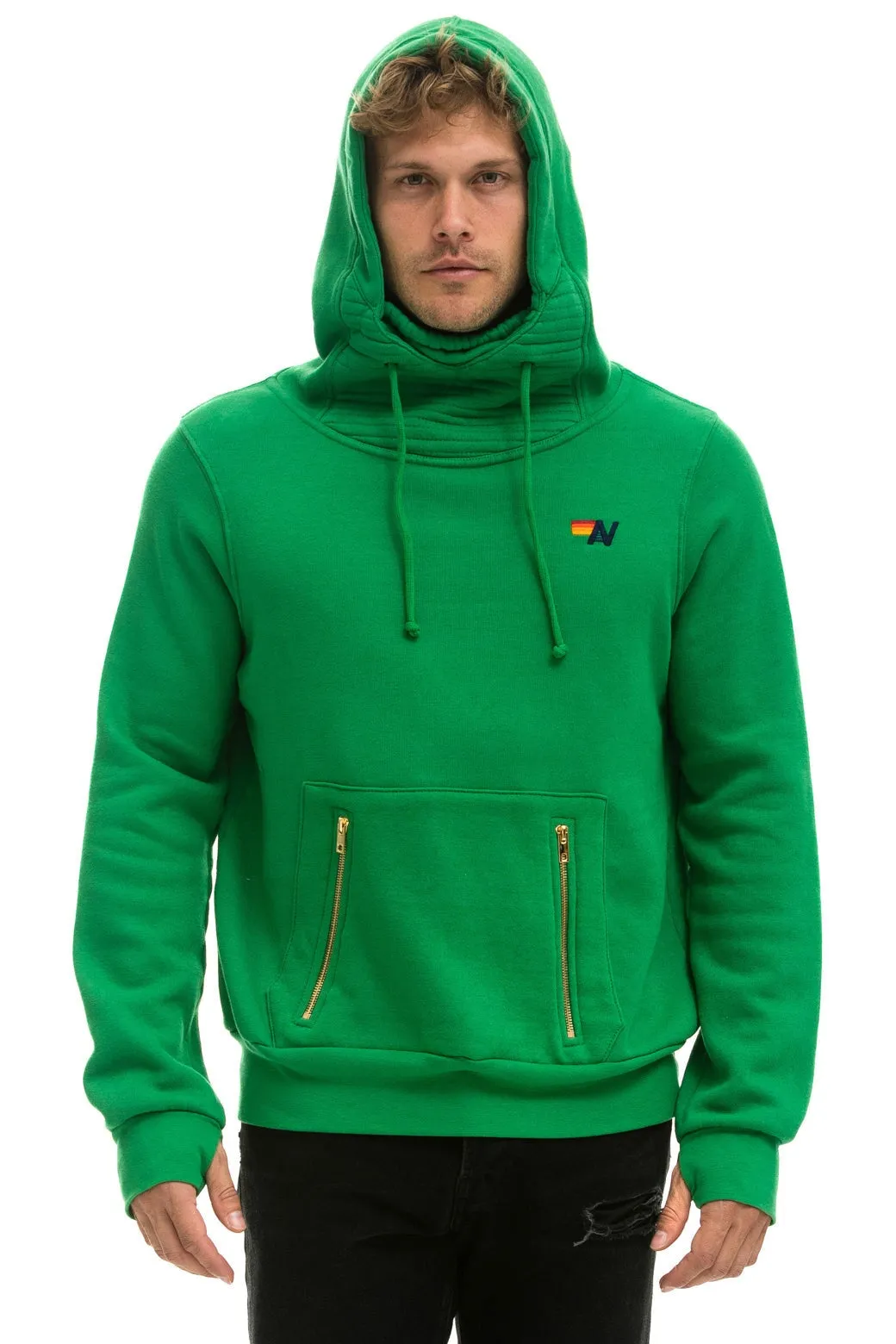 NINJA PULLOVER HOODIE - KELLY GREEN