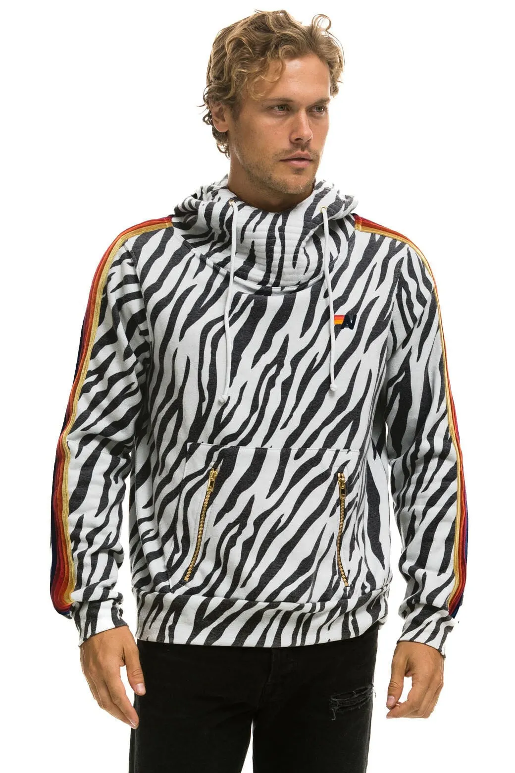 NINJA PULLOVER HOODIE - ZEBRA