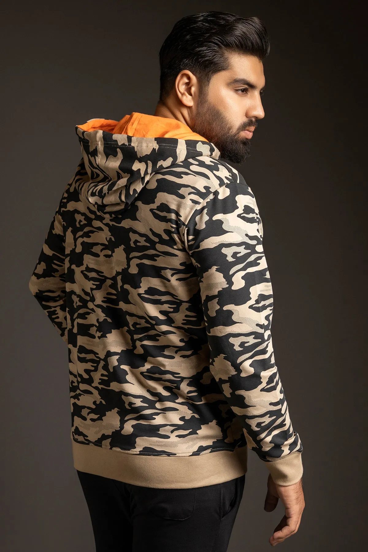 Nomad & Black Camo Zipper Hoodie (Plus Size) - W23 - MH0066P