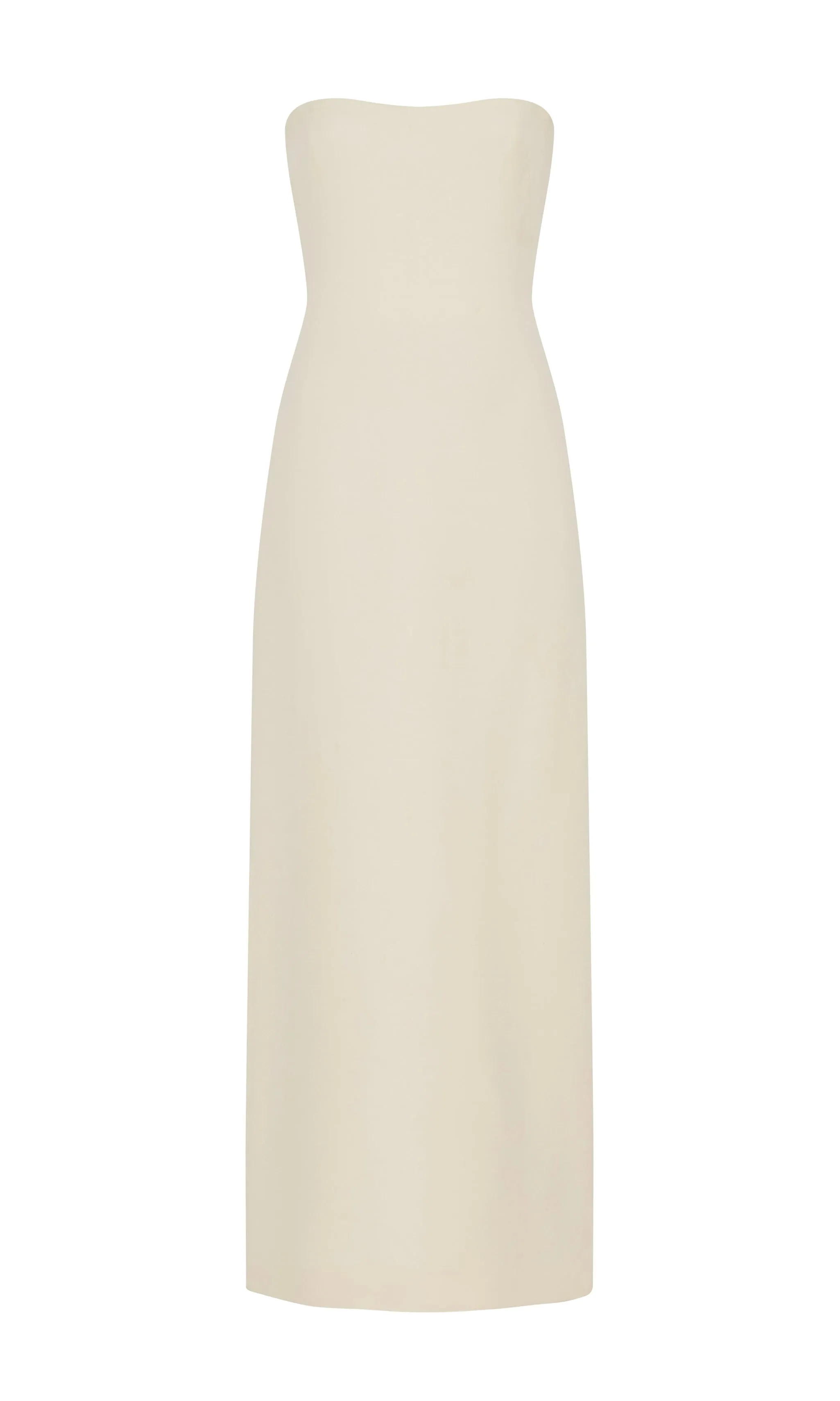 Opus Maxi Dress in Ivory Wool Silk Cady