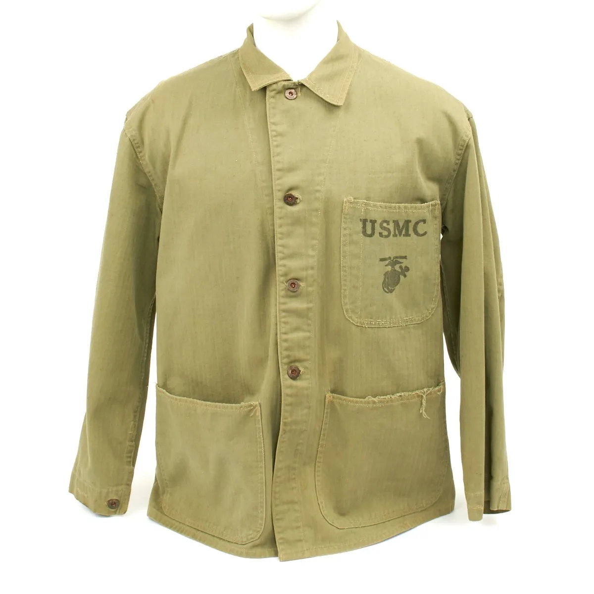 Original U.S. WWII USMC Battle of Iwo Jima Named P41 Utility Combat Uniform