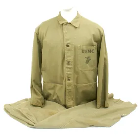 Original U.S. WWII USMC Battle of Iwo Jima Named P41 Utility Combat Uniform