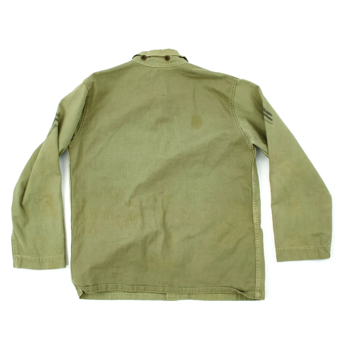 Original U.S. WWII USMC Sergeant HBT Herringbone Twill P44 Combat Field Utility Jacket - Size 40 -42