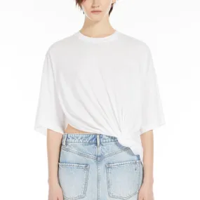 Oversized draped t-shirt white